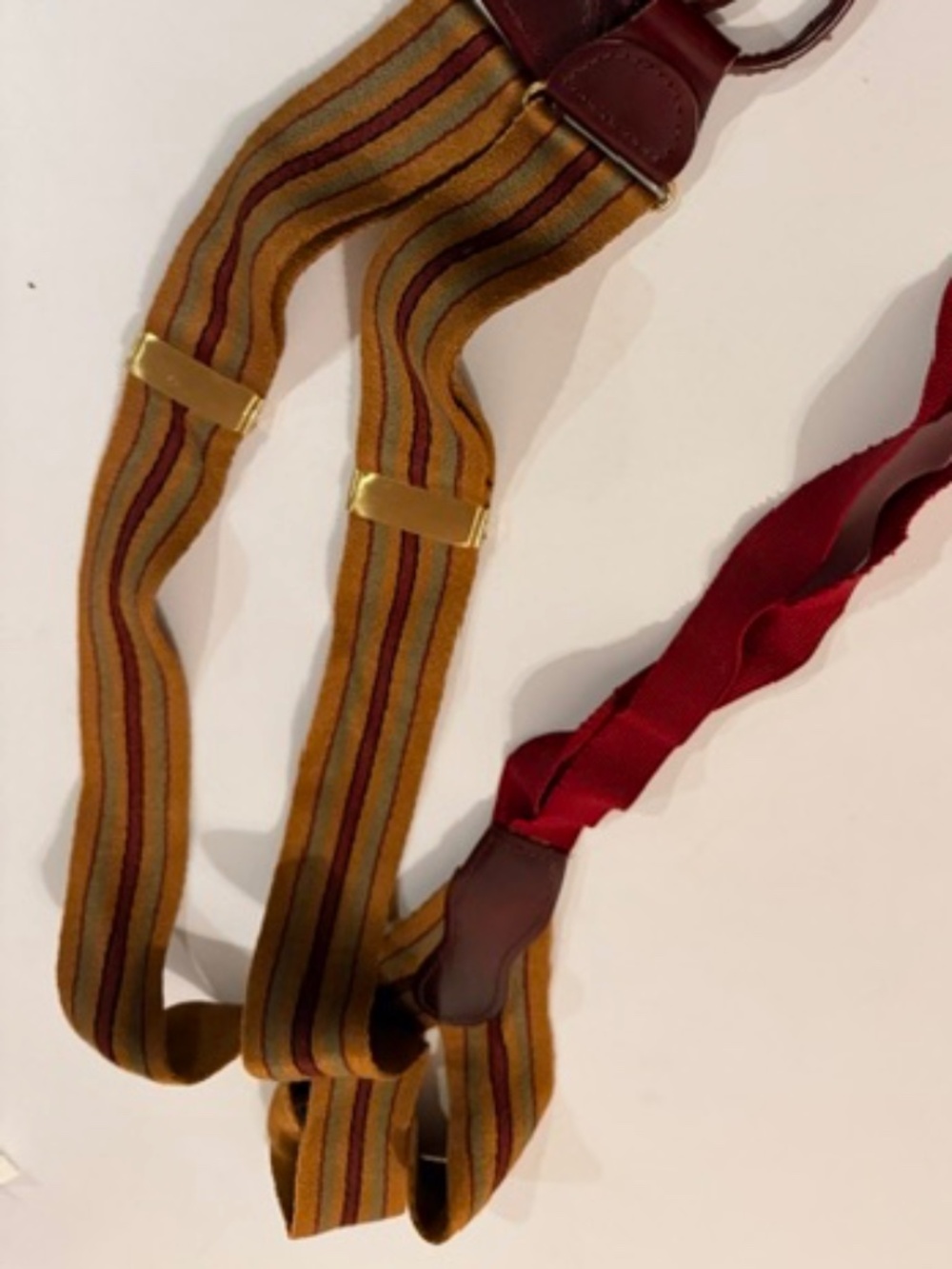 Felt Striped Suspenders
